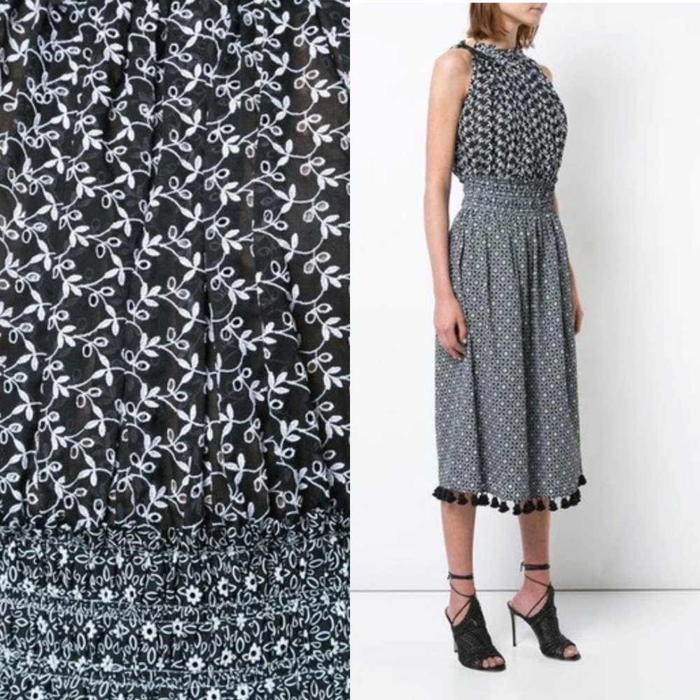 Altuzarra Ruched Floral Halter Midi Dress - Picture 4 of 10